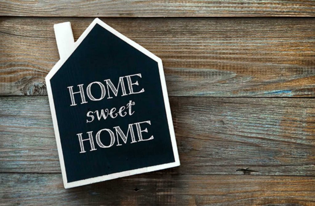 First time buyers owning a property, home sweet home